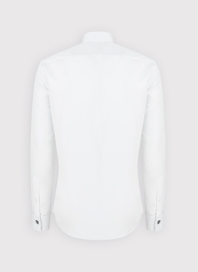 Biała koszula męska na spinki