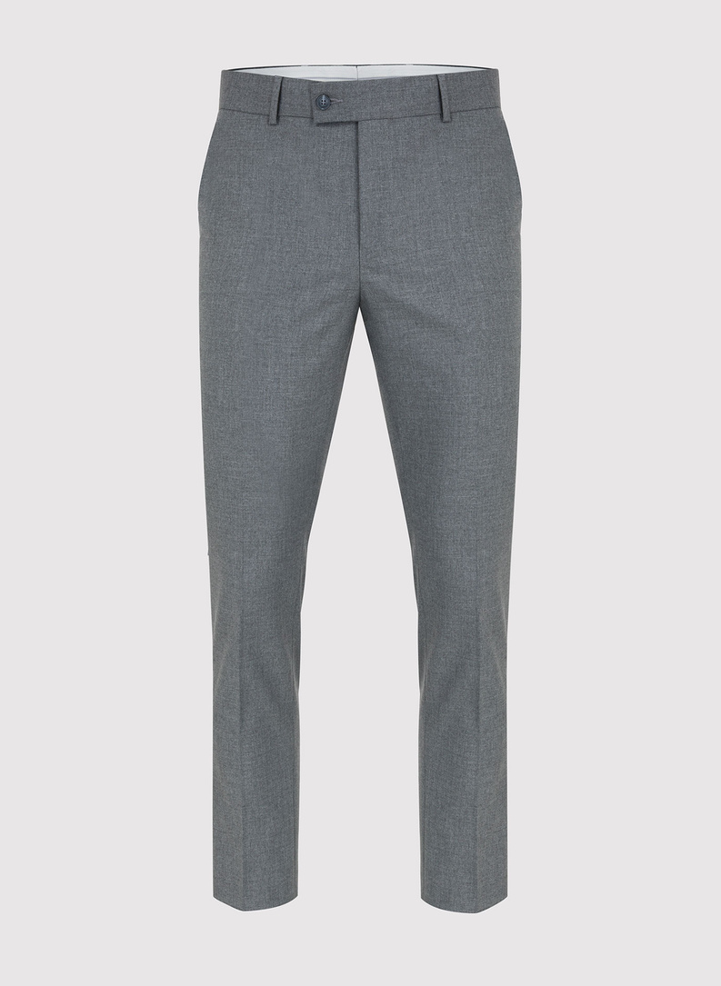 Szare gładkie spodnie garniturowe