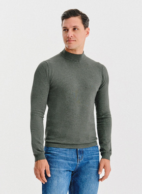 Półgolf męski w zielonym kolorze