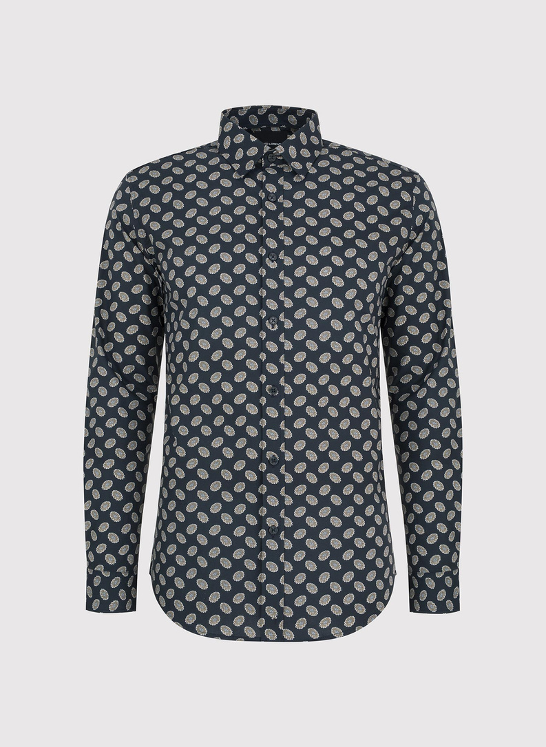 Czarna koszula w kwiaty