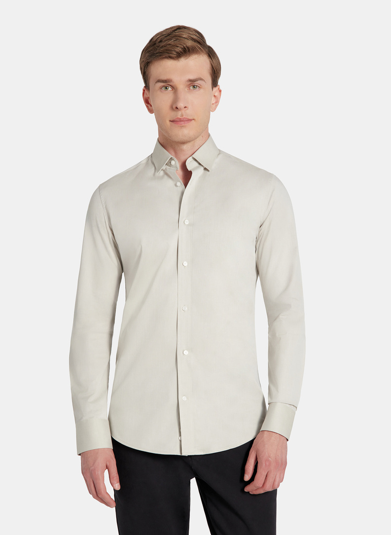 Oliwkowa koszula męska