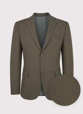 Zielona marynarka garniturowa z wełną