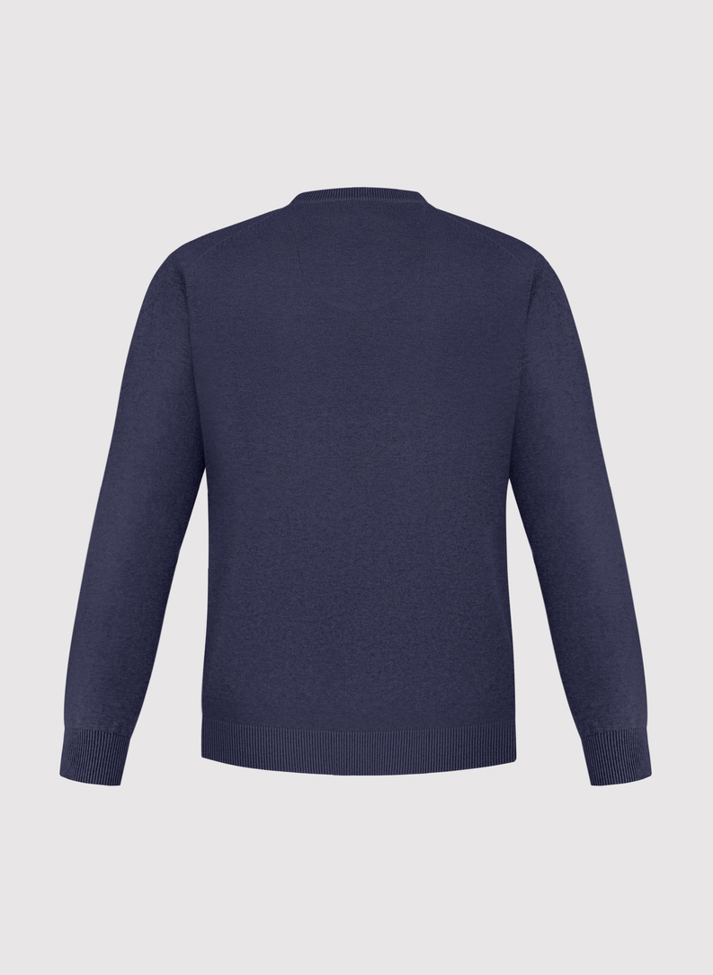 Granatowy sweter męski v-neck