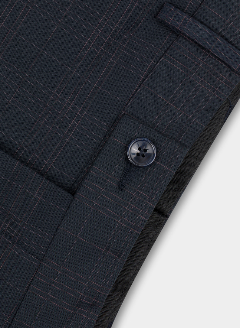 Granatowe spodnie garniturowe P21WF-6G-068-G