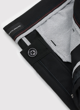 Męskie gładkie czarne spodnie