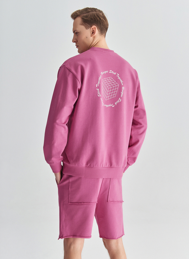 Różowe szorty oversize C22SF-WS-004-R-0