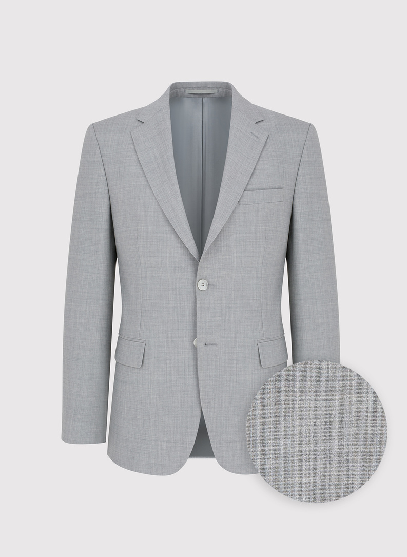 Szara marynarka garniturowa z wełny