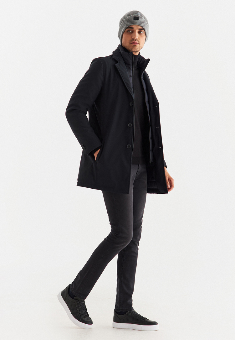 Płaszcz męski granatowy P22WF-7X-008-G-0