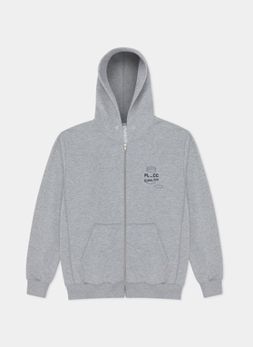 Szara bluza z kapturem oversize C21SF-2R-001-S