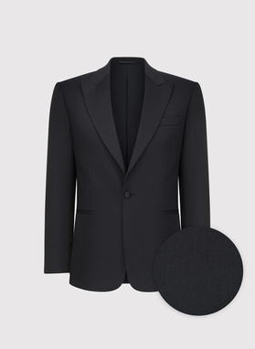 Ślubna czarna jednorzędowa marynarka smokingowa