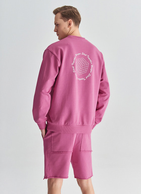 Różowe szorty oversize C22SF-WS-004-R-0