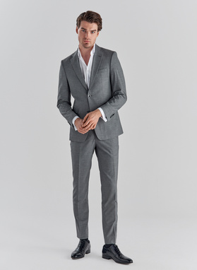 Szare spodnie garniturowe P22SF-6G-007-S-S