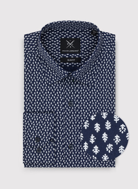 Casualowa koszula męska w mikrowzór