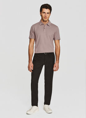 Fioletowy t-shirt polo