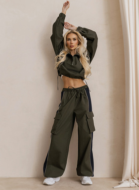 Bluza sportowa damska UPTOWN REBEL SWEATSHIRT oliwkowa