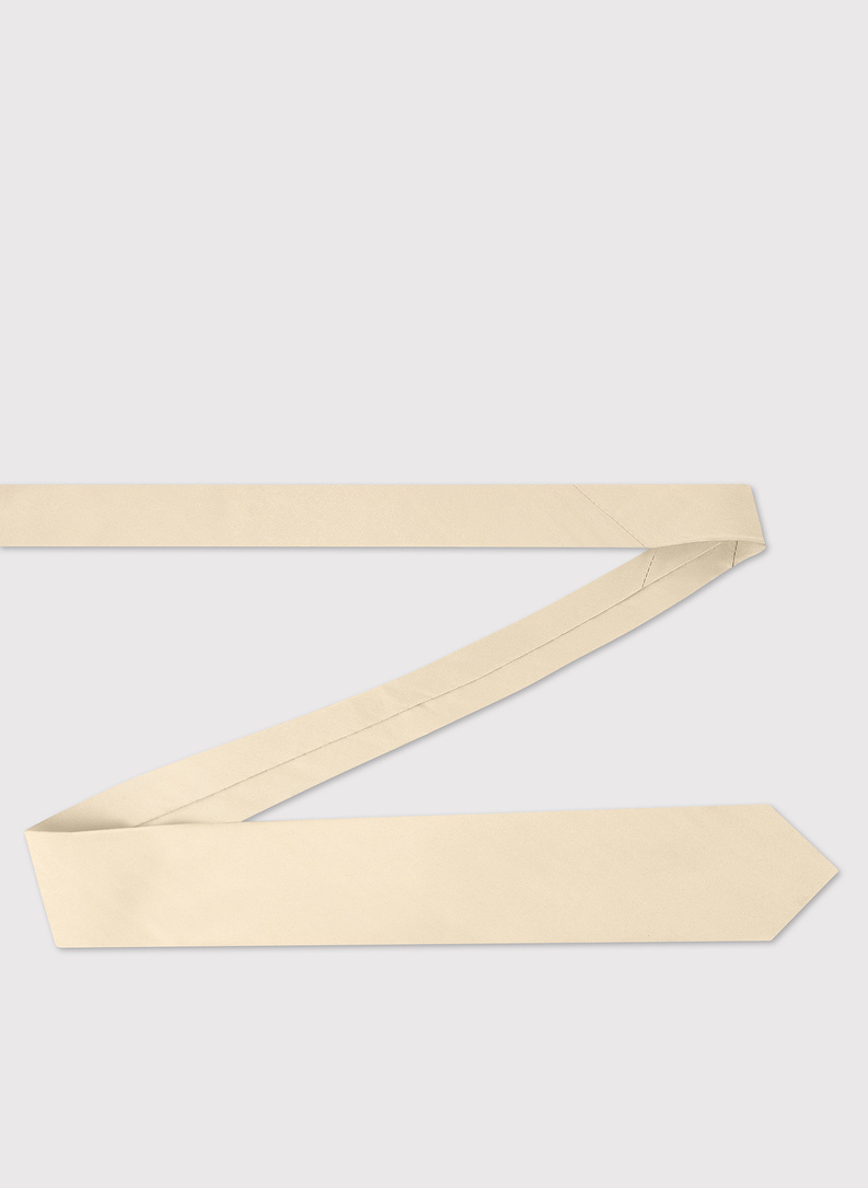 Beżowy krawat męski z jedwabiu