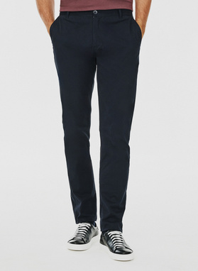 Gładkie spodnie męskie w kolorze granatowym