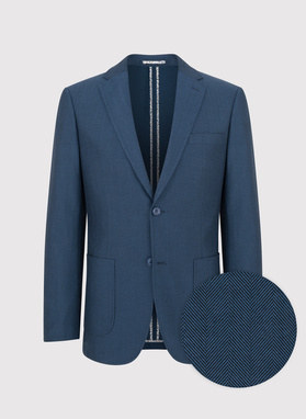 Granatowa marynarka męska bez podszewki