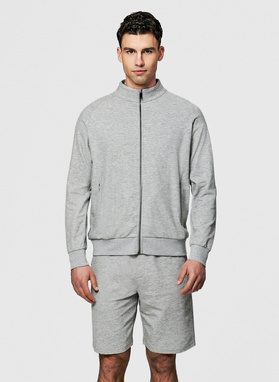 Rozpinana szara bluza dresowa