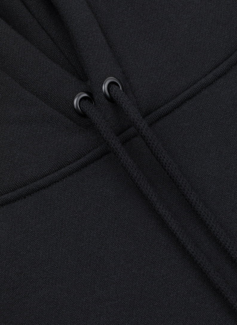 Czarny dres męski z bluzą z kapturem