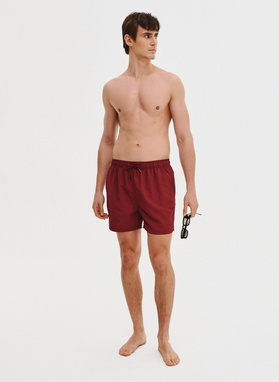 Szorty kąpielowe męskie w bordowym kolorze