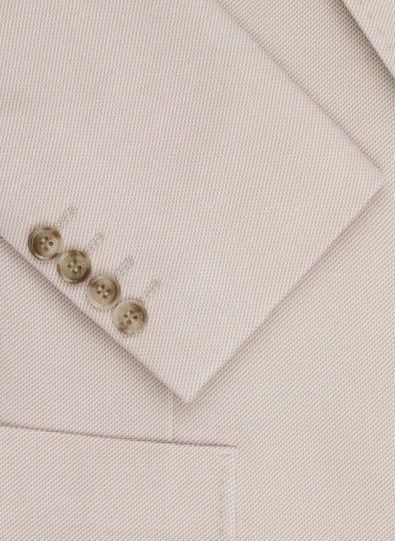 Beżowa marynarka z dzianiny