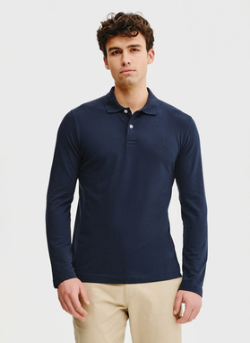 Granatowe polo longsleeve