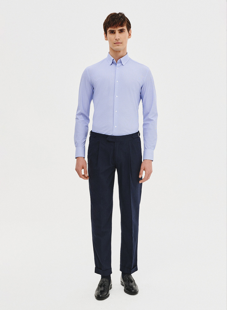 Dzianinowa koszula męska w pepitkę