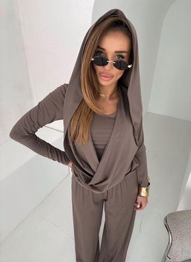 Komplet damski MEDI w kolorze fango