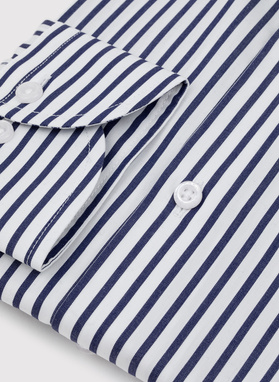 Bawełniana koszula męska w granatowe paski