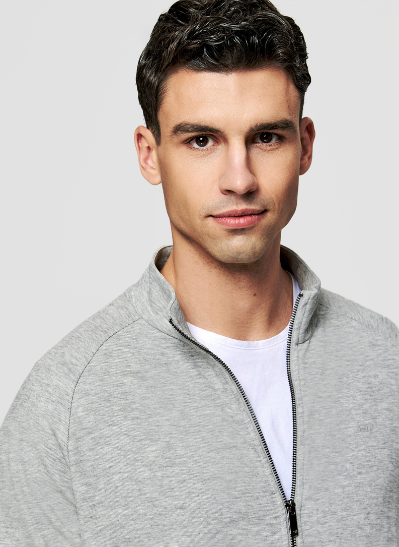 Rozpinana szara bluza dresowa