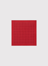 Czerwona poszetka męska w mikrowzór