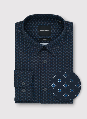 Koszula męska we wzór geometryczny