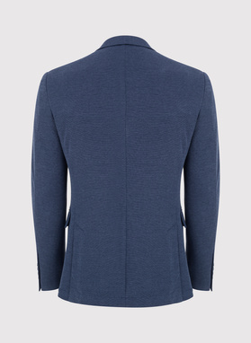 Granatowa marynarka z dzianiny