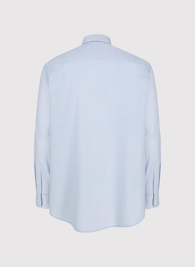 Koszula z niebieskim wzorem geometrycznym