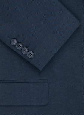 Granatowa marynarka garniturowa z lnem