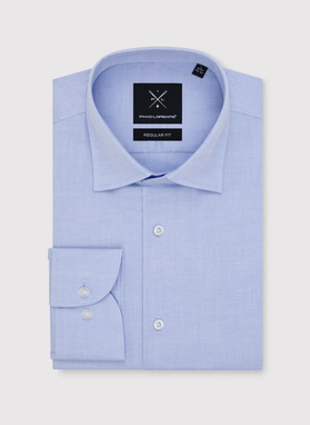 Niebieska koszula męska z długim rękawem