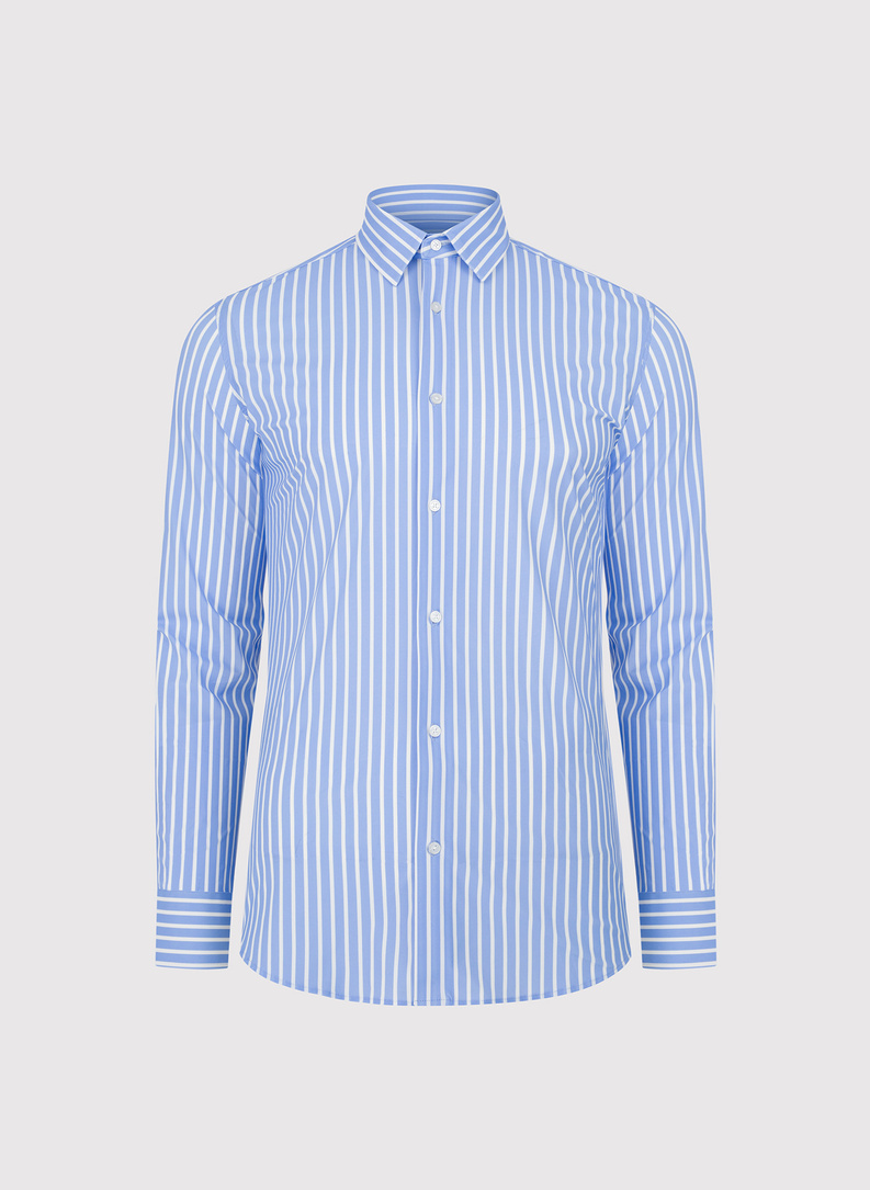 Dzianinowa koszula męska w paski