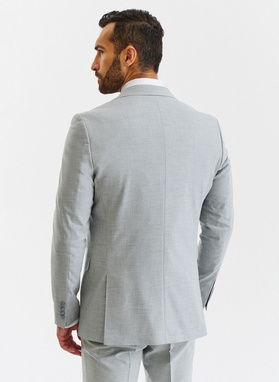 Męska jasnoszara marynarka garniturowa