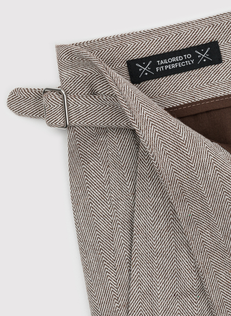 Melanżowe szorty męskie w kolorze brązowym