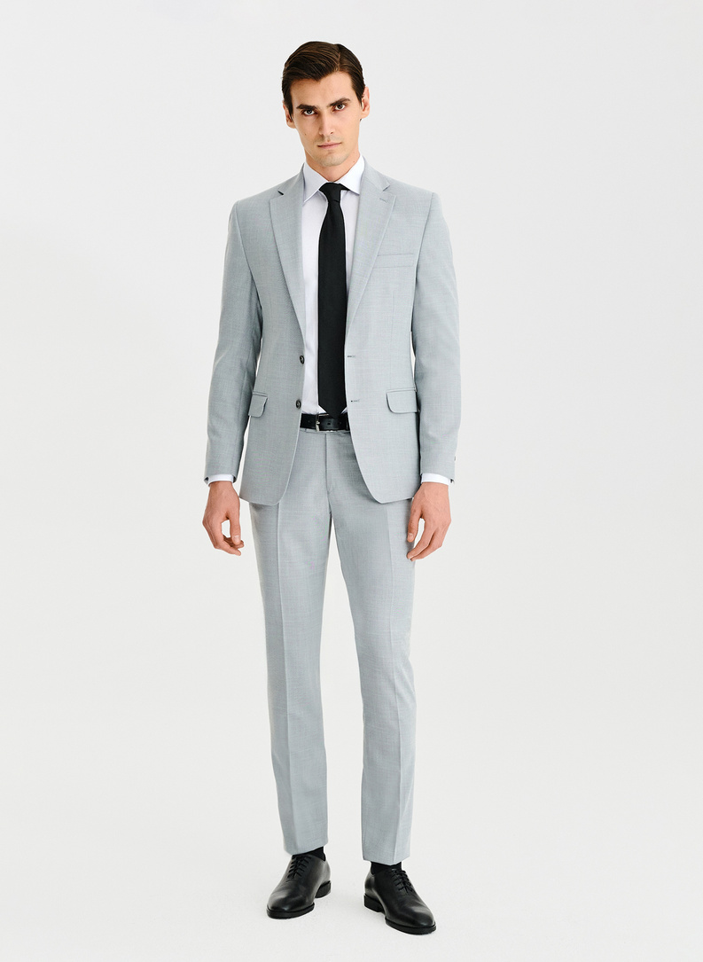 Szara marynarka garniturowa