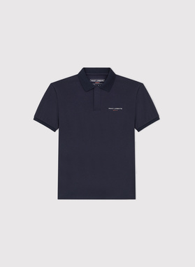 Granatowy bawełniany t-shirt polo