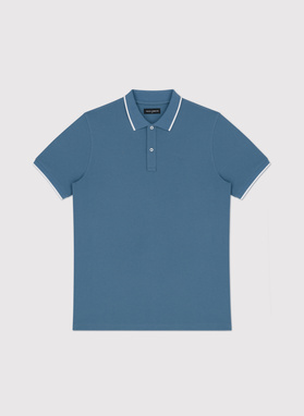 Niebieski t-shirt polo