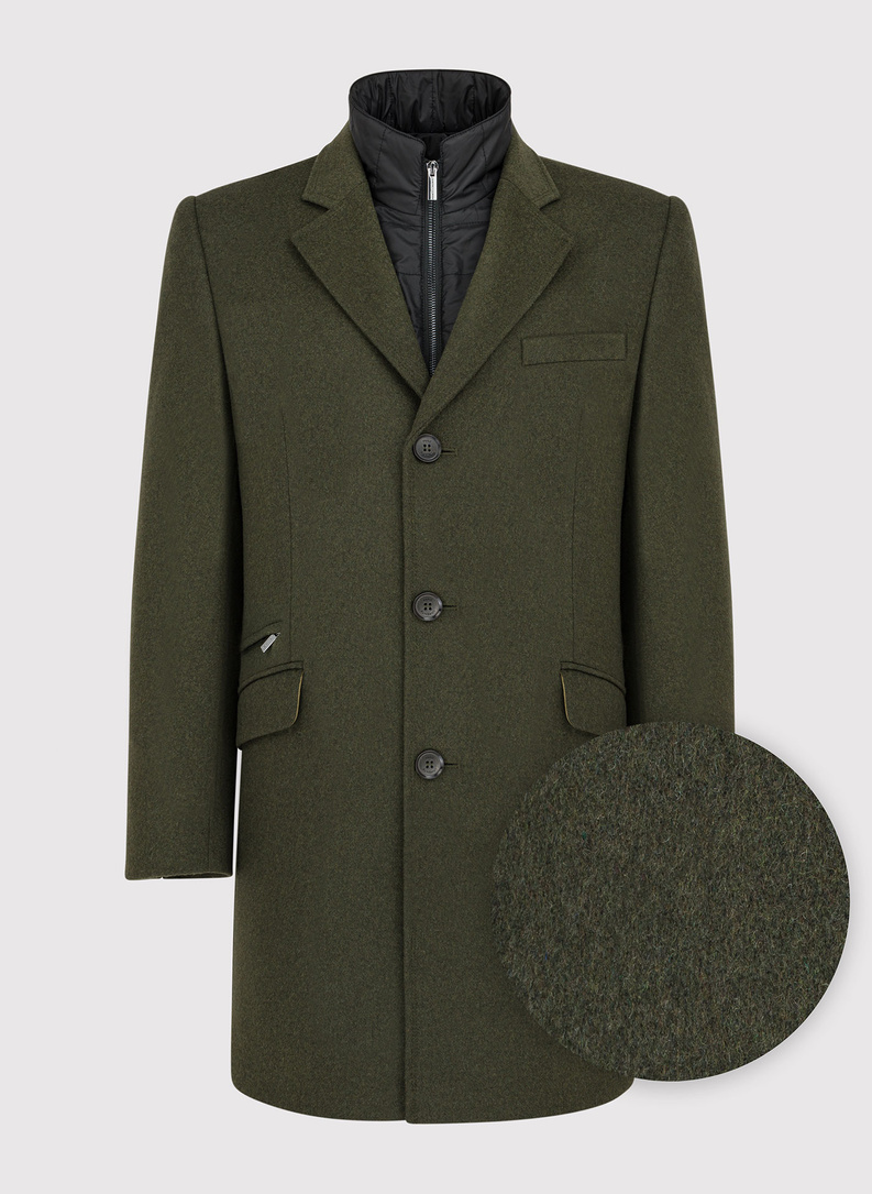 Płaszcz męski zielony P22WF-7X-009-Z-0