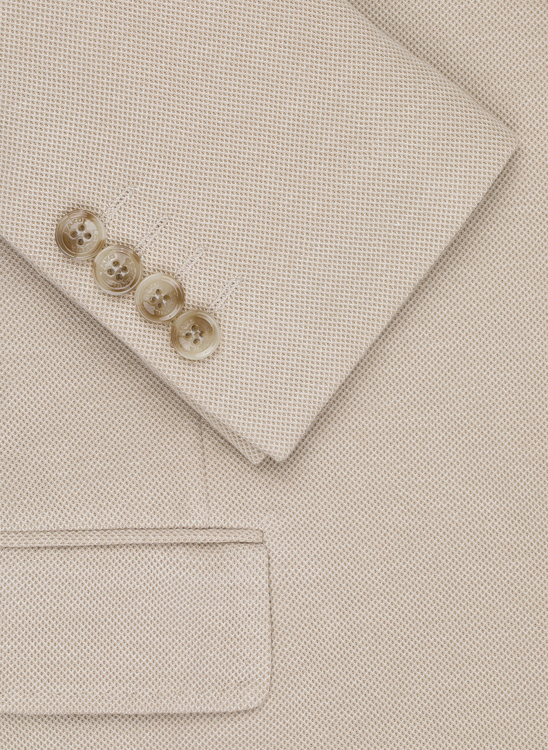 Beżowa marynarka z dzianiny