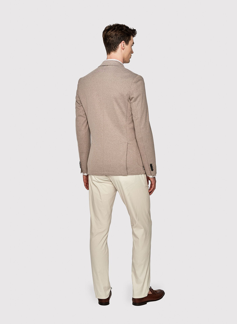 Męskie basicowe spodnie w kolorze ecru