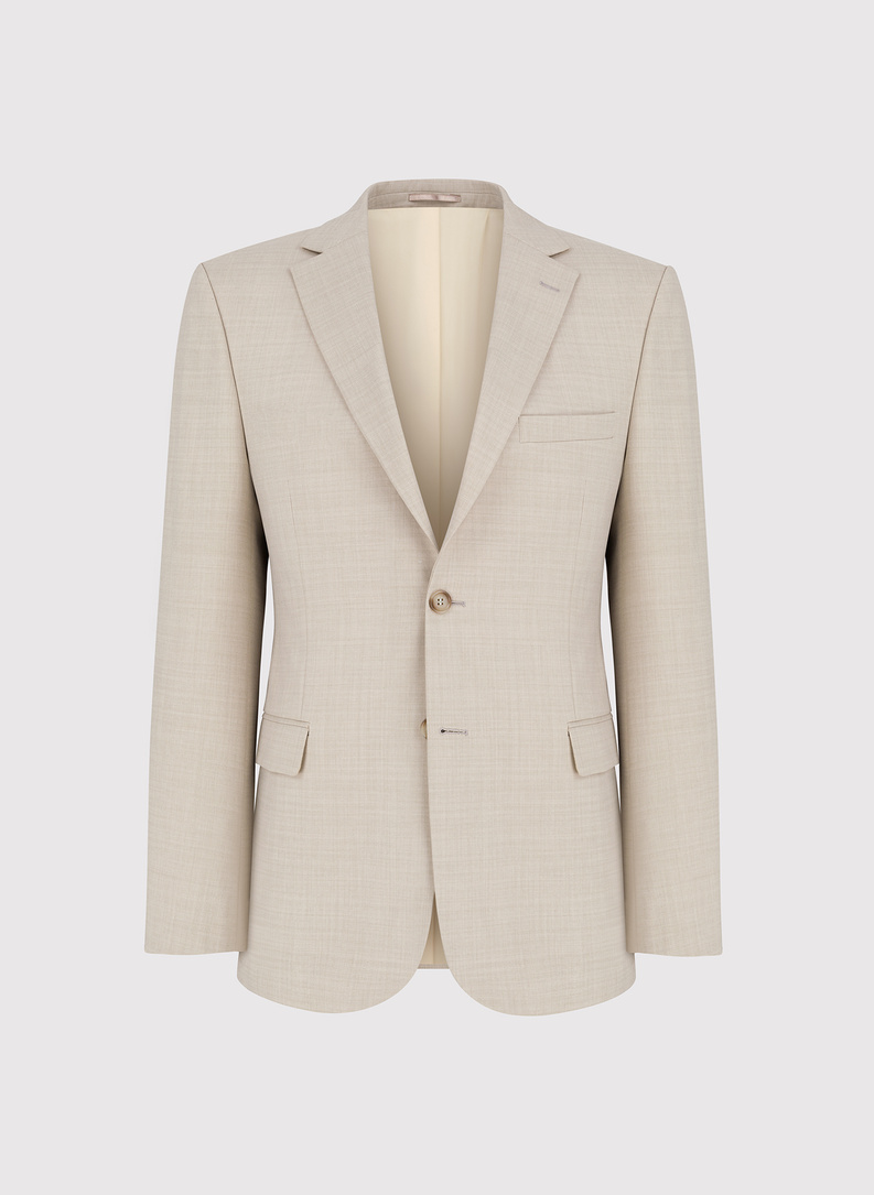 Beżowy garnitur męski