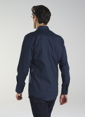 Granatowa koszula w gwiazdki