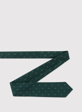 Zielony krawat męski w mikrowzór