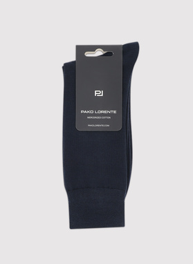 Gładkie granatowe skarpety męskie